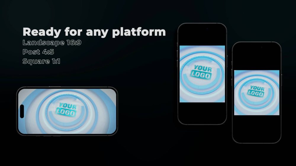 Tech Futuristic Slideshow template animated logo slideshow preview