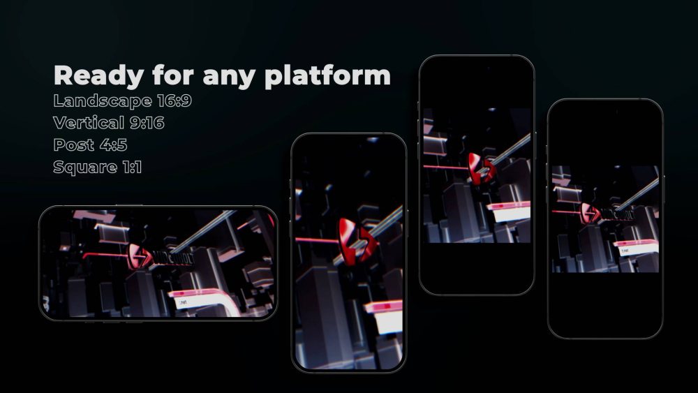 Techscape Unveil template futuristic interface animation preview