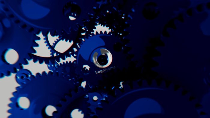 Cogs Unveil – Mechanical Gear Logo Animation for Premiere Pro