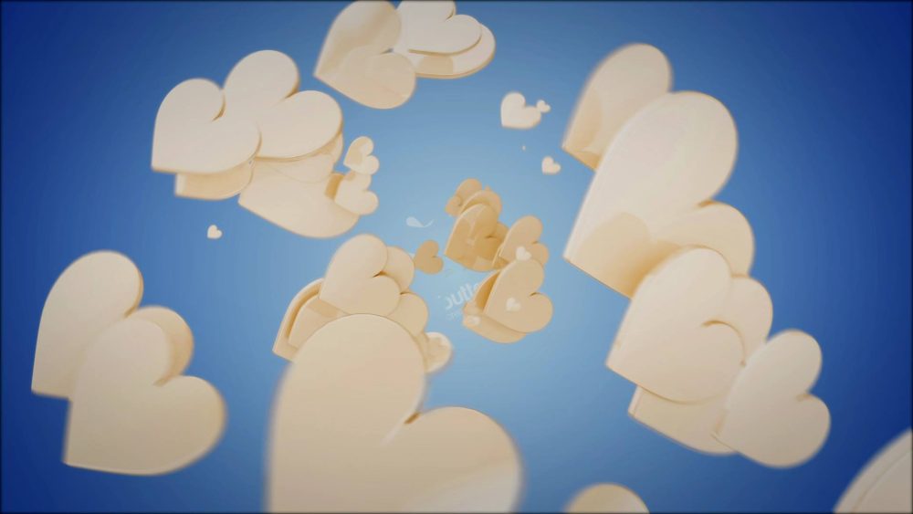 Romantic Hearts Logo Reveal – Elegant Premiere Pro Animation with Heart Particles