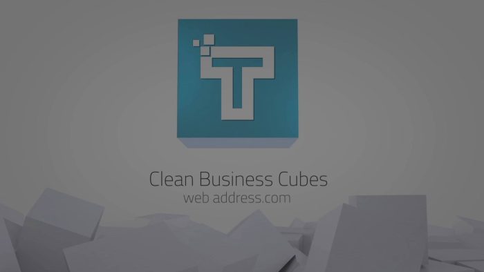 Clean Business Cubes Logo Reveals – Professional Logo Animation for Premiere Pro