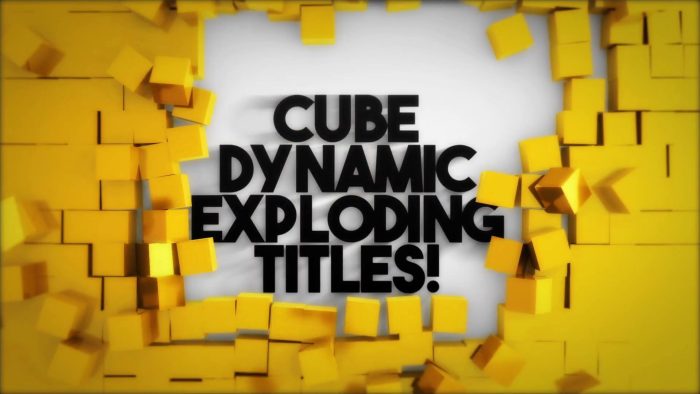 Dynamic Exploding Cube Titles