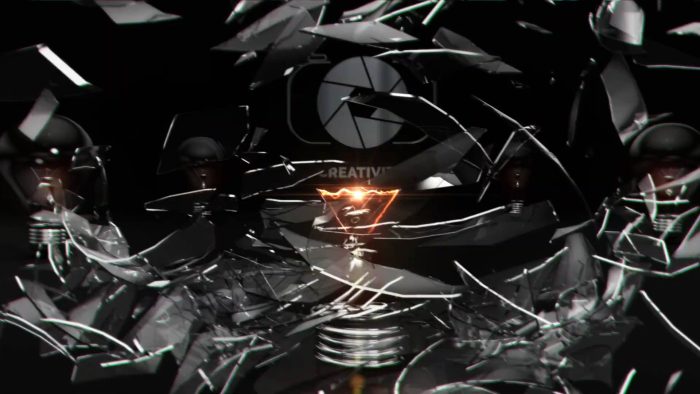 Exploding Light Bulb Logo Reveals creative burst After Effects