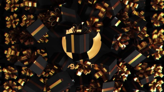 Black Golden Present Unveil – Luxurious MOGRT Logo Reveal for Premiere Pro