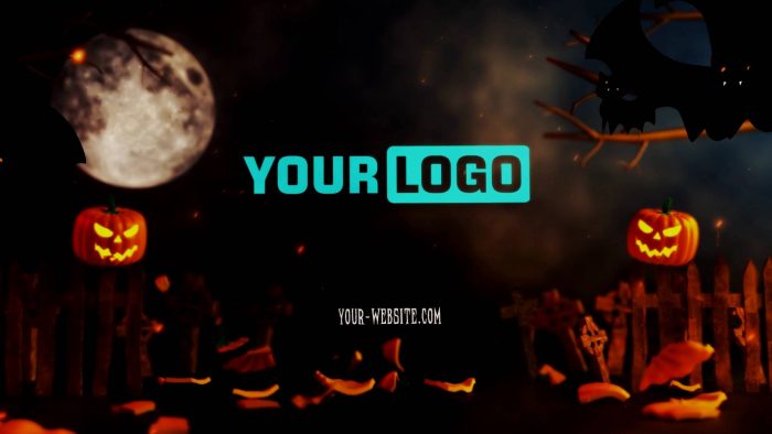Scary Pumpkin Explosion – Halloween MOGRT Logo Reveal for Premiere Pro