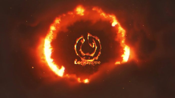 Fire Portal In Clouds epic reveal After Effects