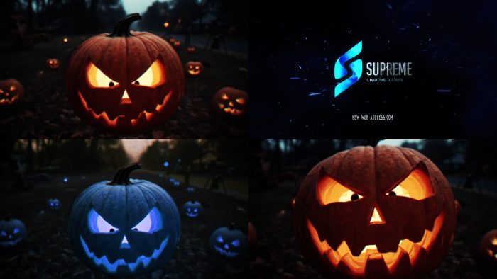 Haunted Pumpkin Explosion horror reveal After Effects