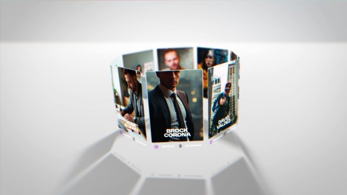 3D Floating Cards Intro – After Effects Template